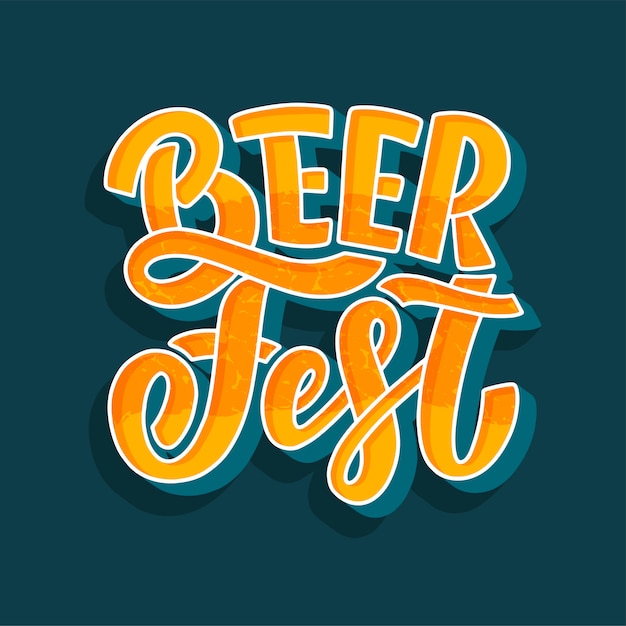 Lettering festival della birra dell'Oktoberfest