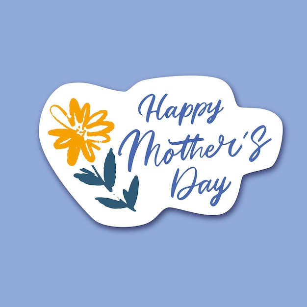 Lettering Happy Mother's Day Tipografia scritta a mano Testo di calligrafia
