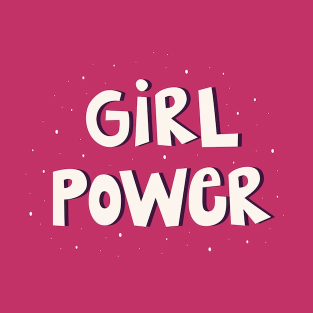 Lettering potere ragazza.