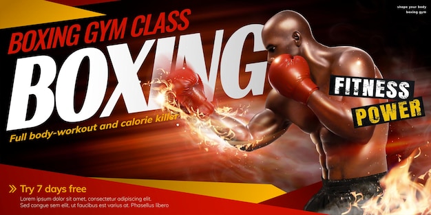 Lezione di ginnastica di boxe professionale