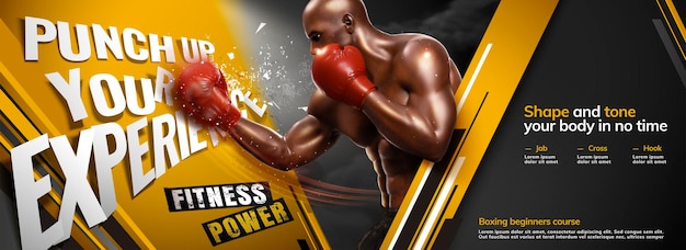 Lezione di ginnastica di boxe professionale