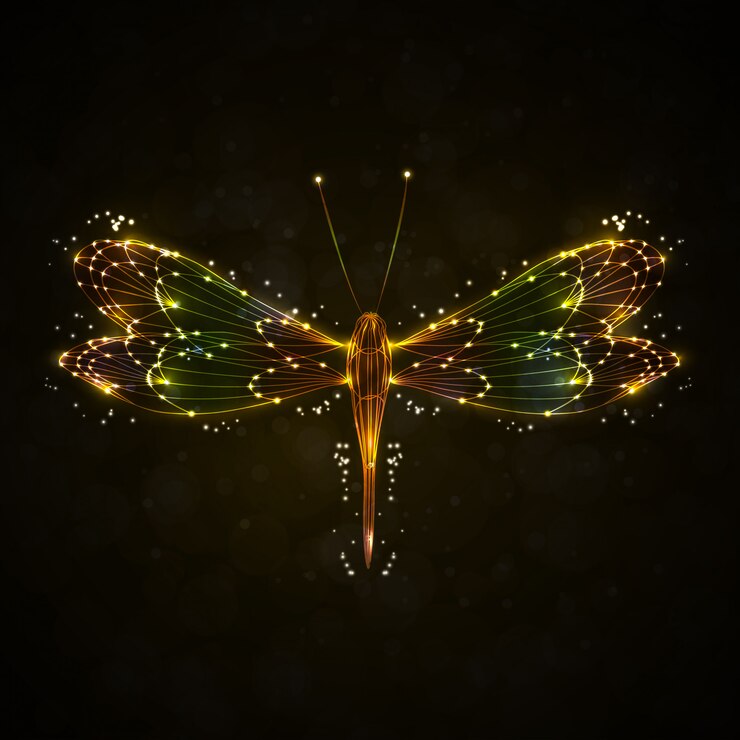 Libellula astratta lucida