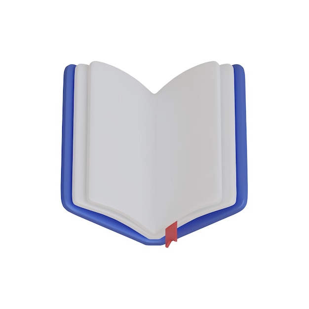 Libri aperti con segnalibro in stile realistico 3d Collezione elementi di design lucido dolce Concetto per l'apprendimento dell'istruzione Illustrazione vettoriale