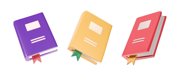 Vettore libri colorati con illustrazioni segnalibri