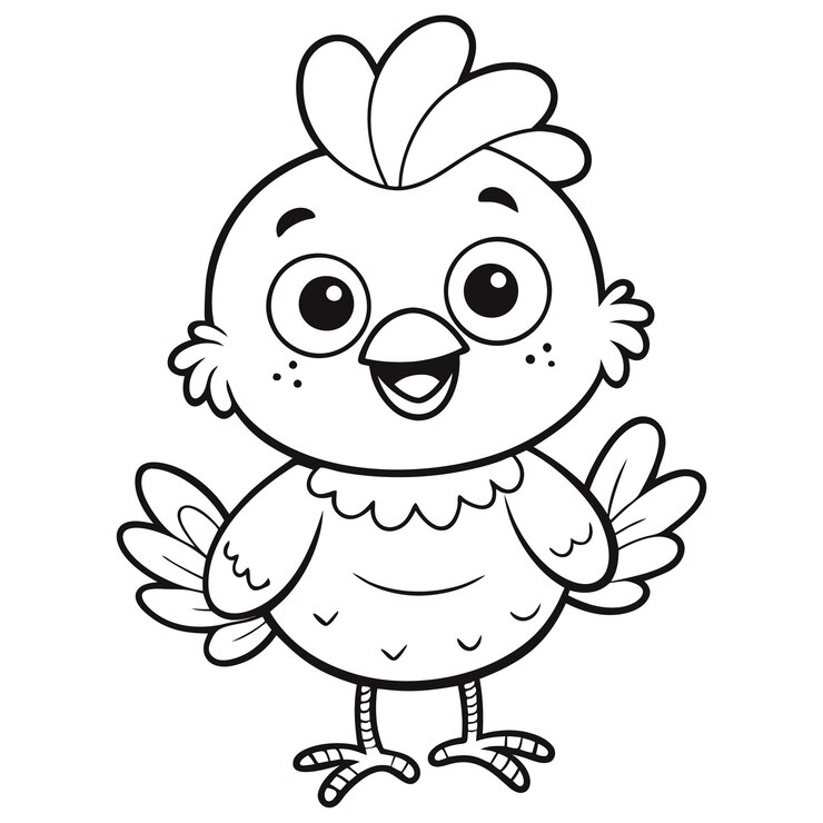 libri da colorare per bambini pollo