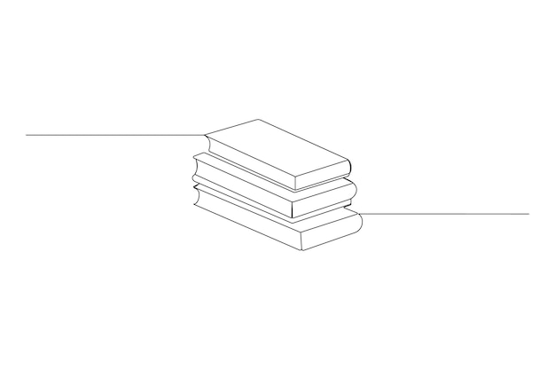 Libri Stack Line Art