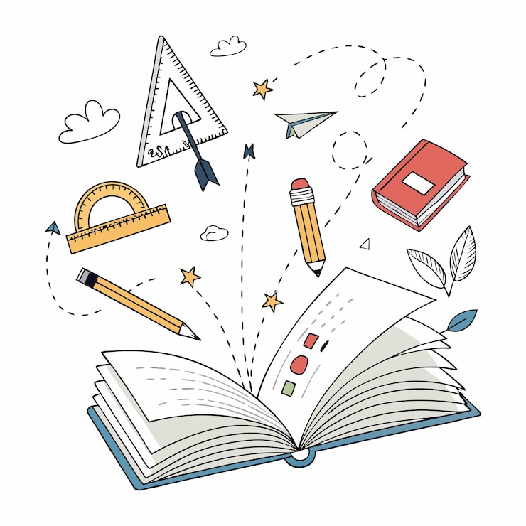 Vettore libro aperto con illustrazioni vettoriali a pagine volanti