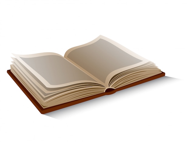 Libro aperto isolato vettore.