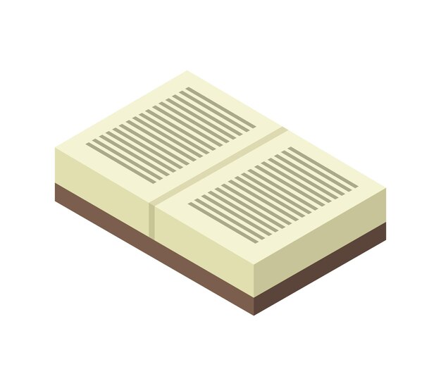 Libro aperto isometrico