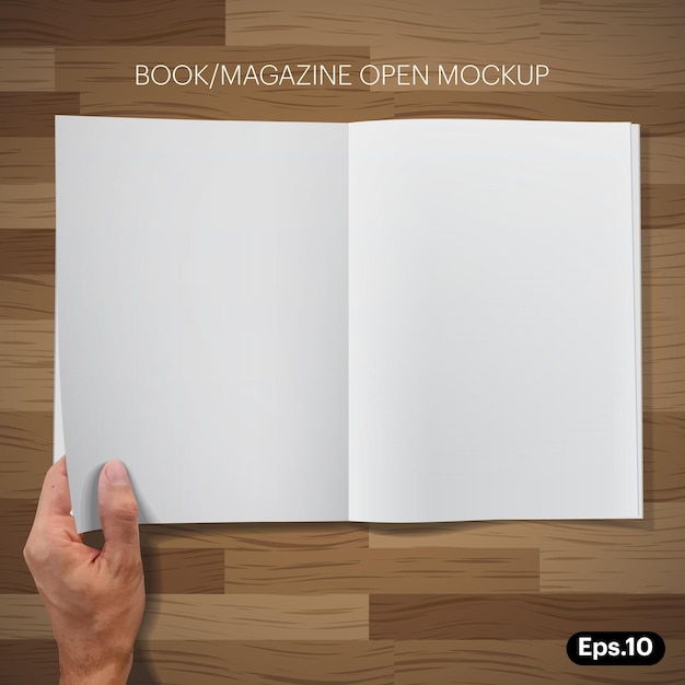 libro bianco o rivista aperta mockup