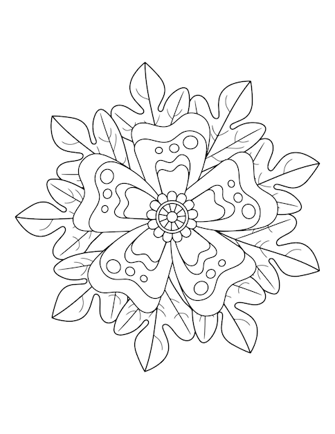 libro da colorare di fiori, libro da colorare floreale per adulti. pagine da colorare mandala, tatuaggio all'henné.