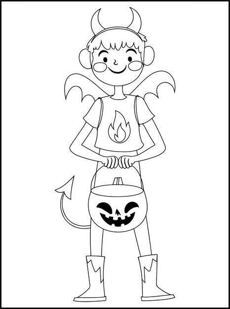 libro da colorare di halloween per bambini