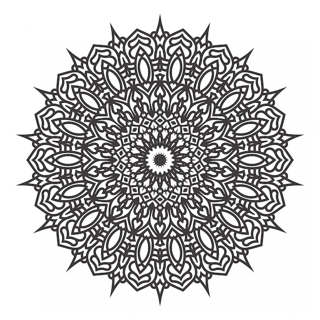 Libro da colorare mandala in bianco e nero