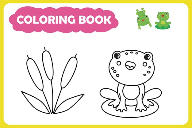 libro da colorare per bambini. illustrazione vettoriale di animale della foresta