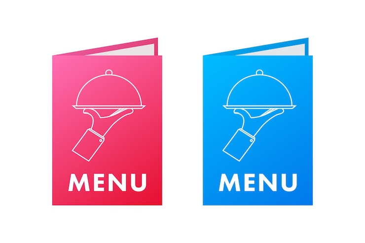 Vettore libro del menu modello di progettazione del menu dell'alimento illustrazione di riserva di vettore del libro del caffè e del ristorante