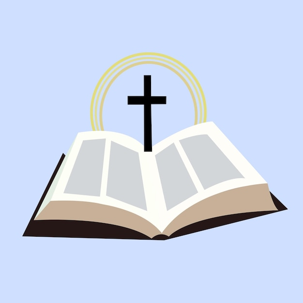 Libro della Bibbia Illustrazione vettoriale di forma organica