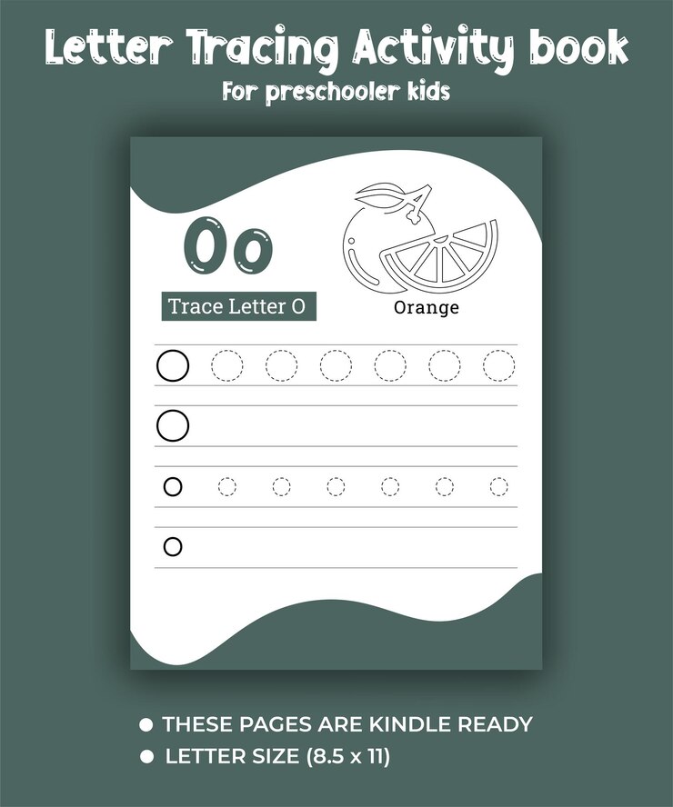 Libro di attività di tracciamento delle lettere per bambini in età prescolare