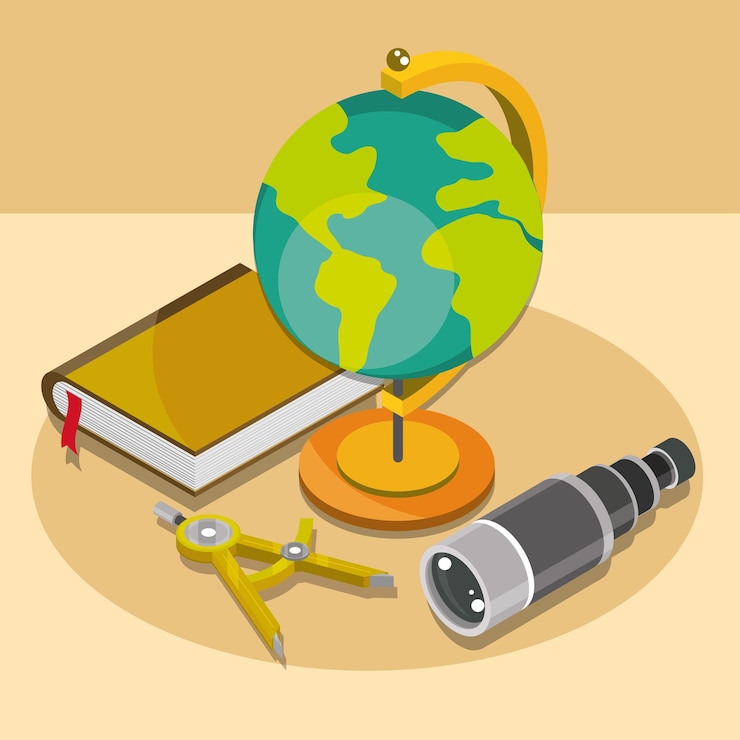 Vettore libro di mappe geografiche
