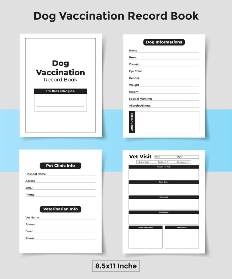 Libro di registrazione delle vaccinazioni dei cani