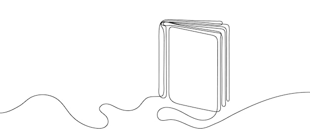 libro disegno continuo di una linea di un libro