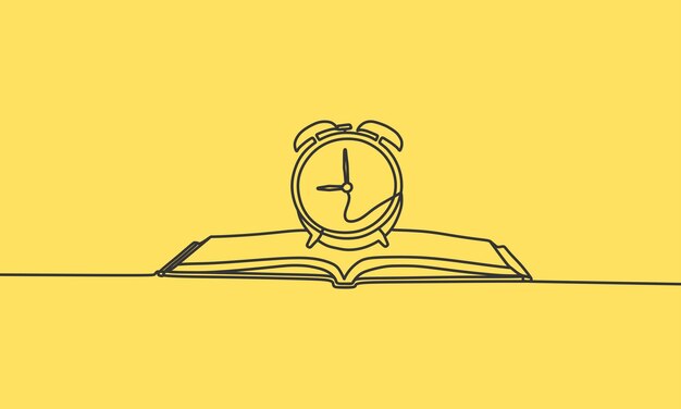Libro sveglia penna e tazza in linea singola art