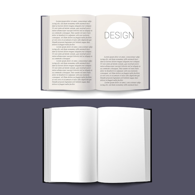 Libro vettoriale in stile gradiente mesh