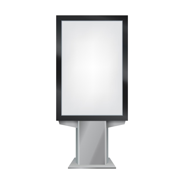 Lightbox con illustrazione vettoriale a pannello vuoto tre quarti
