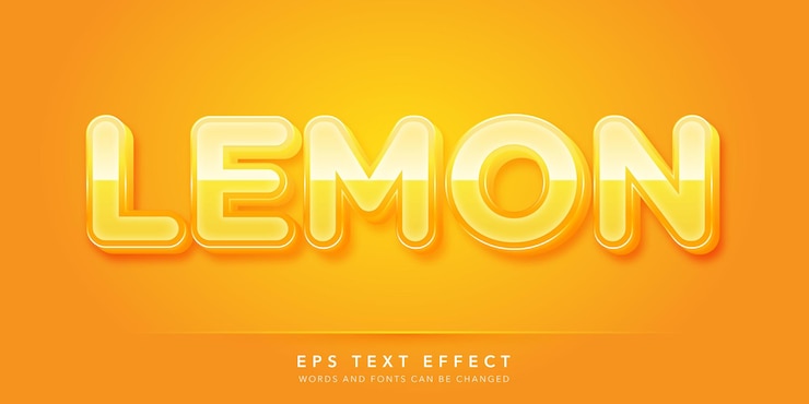 Limone Effetto testo modificabile