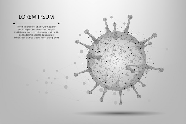 Linea astratta e punto Modello di cella del virus