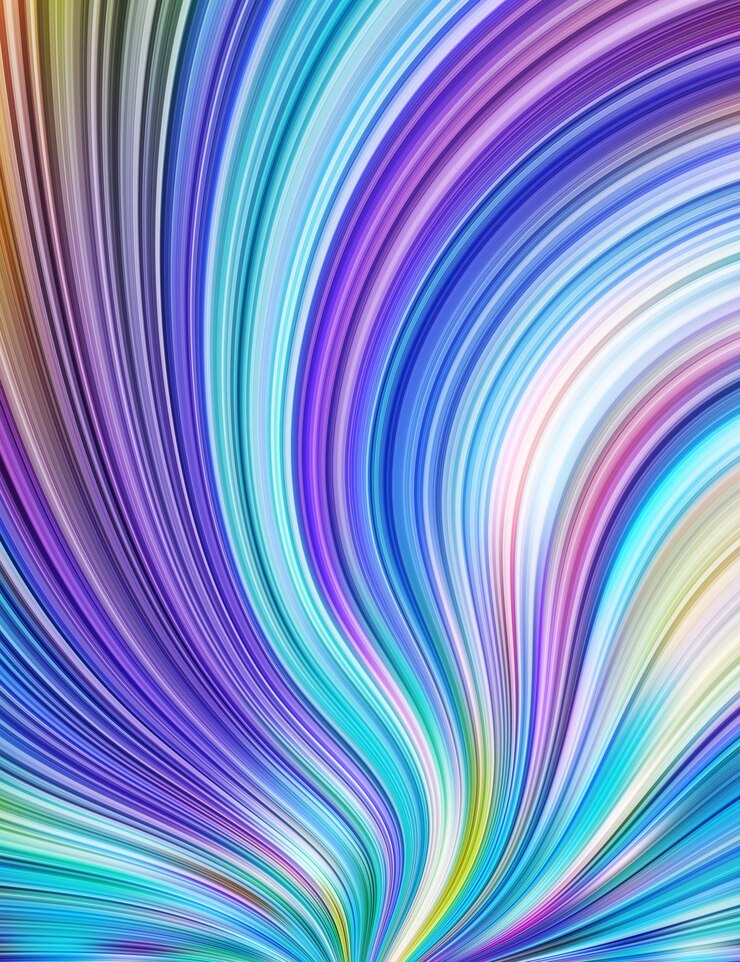 Vettore linea creativa artistica composizione dipinta