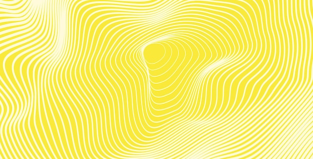 linea d'onda gialla astratta contorno sfondo vettore giallo