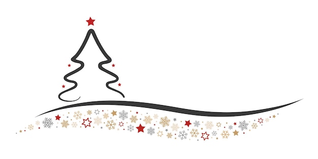 Linea degli alberi di Natale Stelle