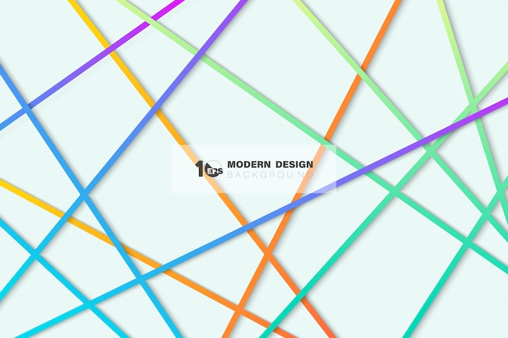 Vettore linea di colore astratta di pendenza della linea tecnologia fondo del materiale illustrativo di progettazione del modello.