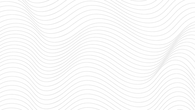 Linea di contorno ondulata astratta su sfondo bianco in risoluzione 4k