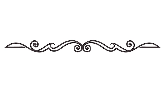 Linea divisoria decorativa simmetrica confine ornamentale motivo floreale astratto fiorito filigrana elementi