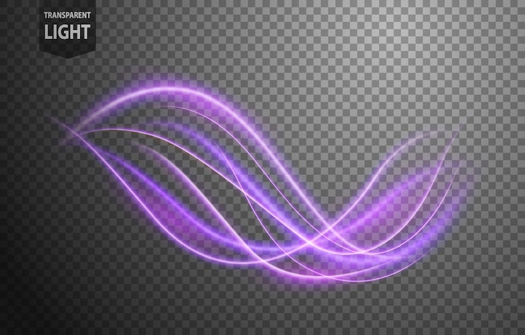Vettore linea ondulata viola astratta di luce