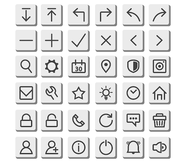 Linea Thin Icon Button