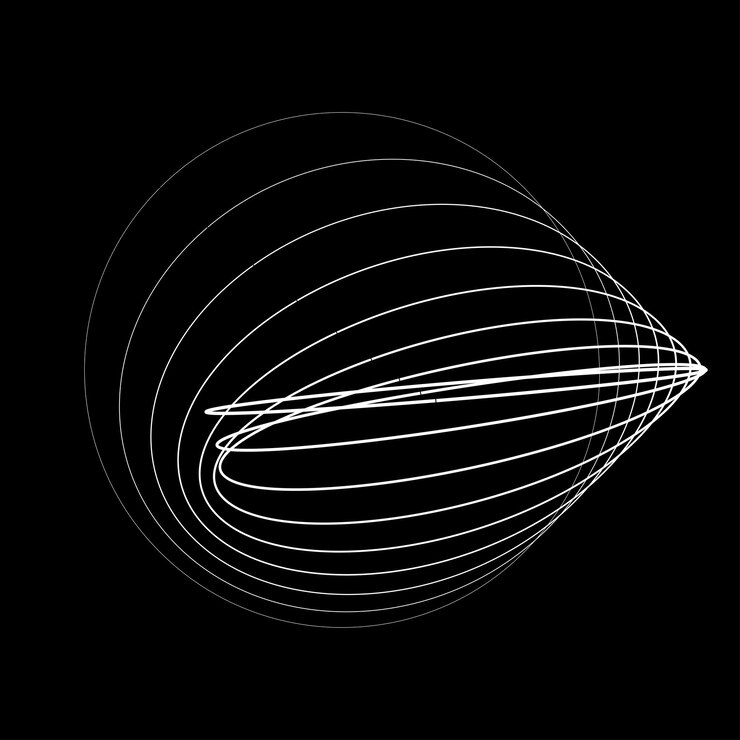 Vettore linee a forma di cerchio. illustrazione vettoriale a spirale. tecnologia rotonda. logo circolare. elemento di design.