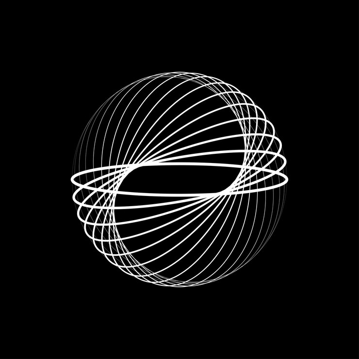 Vettore linee a forma di cerchio. illustrazione vettoriale a spirale. tecnologia rotonda. logo dell'onda. elemento di design.