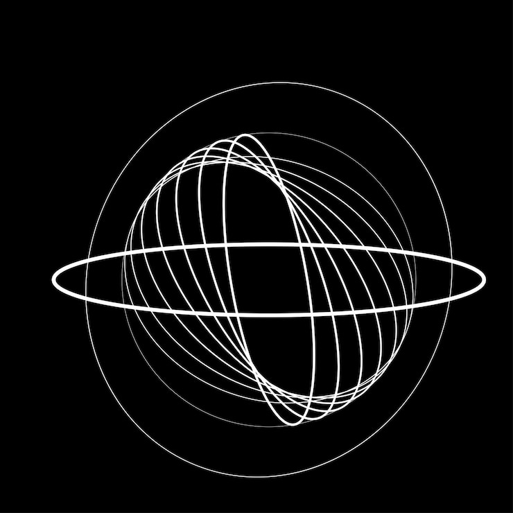 Vettore linee a forma di cerchio. illustrazione vettoriale a spirale. tecnologia rotonda. logo dell'onda. elemento di design.