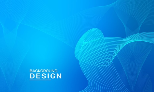 Linee astratte blu curva tecnologia vettore banner sfondo design