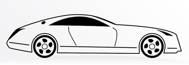 Linee astratte del logo dell'auto. Illustrazione vettoriale