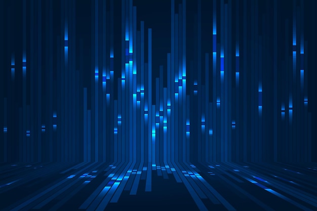 Linee blu astratte su sfondo scuro
