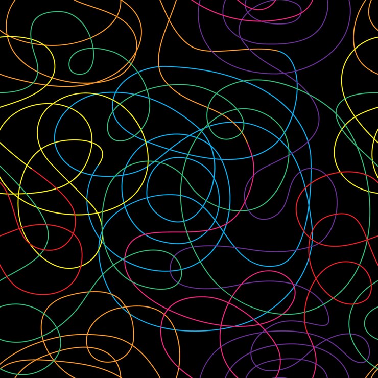 Linee colorate Scribble Seamless Pattern