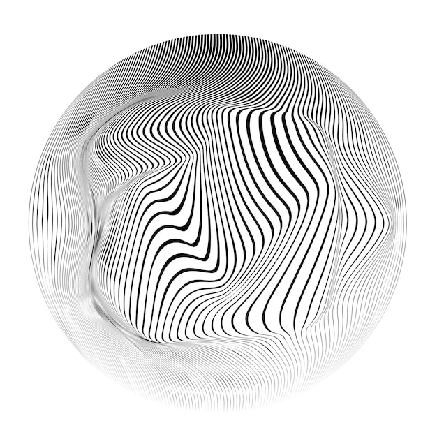 Linee costruite sfera trasparente .Vector .Technology sfera Logo . Elemento di design.
