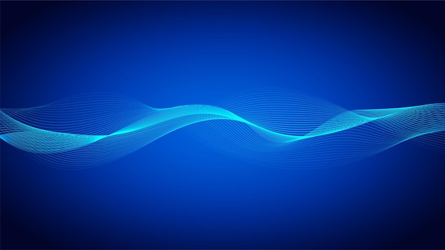 Linee curve geometriche in gradiente che formano modelli di flusso astratti futuristici dinamici