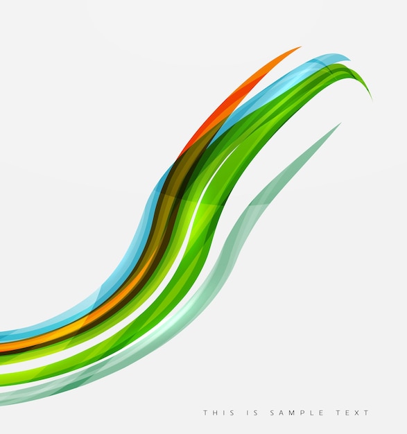 Linee di colore arcobaleno su bianco Elemento onda identità