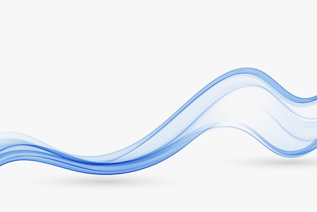 Linee di flusso trasparenti blu astratte Sfondo onda blu