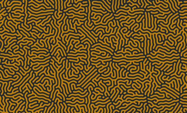 Linee di svolta nere e arancione modelli di forme organiche disegno di sfondo