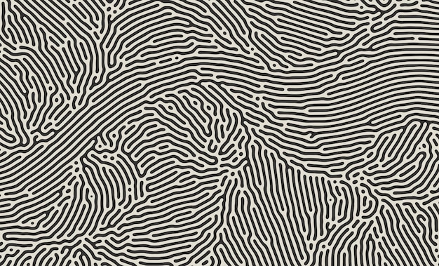 Linee di svolta verdi e marroni modelli di forma organica disegno di sfondo con modello elegante